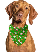 CUTIE TIES Christmas Dog Bandana  Cooling Material - Premium Quality Bandanas for Dogs - Fancy Bandanas - Cute Dog Bandanas in Two Sizes (Christmas, Large (19.5  x 19.5  x 24 ))