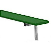 BSN BEPD21CG 21' Perm Bench Without Back, Dark Green