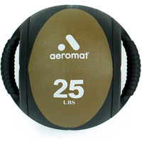 Aeromat Dual Grip Power Medicine Ball, 9cm/25-Pound, Black/Gray