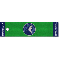 Fanmats Home Indoor Sports Team Logo Minnesota Timberwolves Putting Green Runner Mat 18 x72