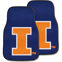 Fanmats University of Illinois 2-pc Carpet Car Mat Set/17 x27