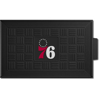 FANMATS 11422 Philadelphia 76ers Heavy Duty Vinyl Medallion Outdoor Door Mat - 19.5in. x 31in.