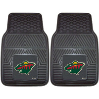 FANMATS Cars Trucks Sports Team Logo Minnesota Wild 2pc Heavy Duty Vinyl Vehicle Flooring Mat