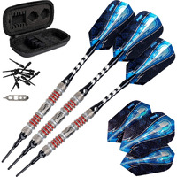 Viper Astro 80% Tungsten Soft Tip Darts with Storage/Travel Case, Red Rings, 18 Grams