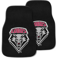 FANMATS 5469 New Mexico Lobos Front 2-Piece Team Logo Carpet Car Mat Set, Front Row Automotive Floor Mats, Non-Slip Backing, Team Colors