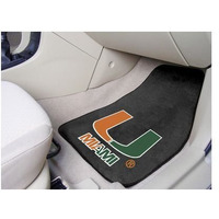 University of Miami Black Carpet Car Mat Set - 2 Pieces