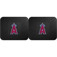 FANMATS 12324 MLB Los Angeles Angels Back Row Utility Car Mats - 2 Piece Set, 14in. x 17in., All Weather Protection, Universal Fit, Deep Resevoir Design, Molded Team Logo