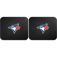 FANMATS 12348 MLB Toronto Blue Jays Back Row Utility Car Mats - 2 Piece Set, 14in. x 17in., All Weather Protection, Universal Fit, Deep Resevoir Design, Molded Team Logo