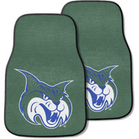 FANMATS 5244 Georgia College Bobcats Front 2-Piece Team Logo Carpet Car Mat Set, Front Row Automotive Floor Mats, Non-Slip Backing, Team Colors