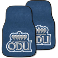 FANMATS 6860 Old Dominion Monarchs Front 2-Piece Team Logo Carpet Car Mat Set, Front Row Automotive Floor Mats, Non-Slip Backing, Team Colors