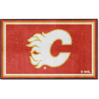 Fanmats 10610 NHL Calgary Flames Nylon Rug 48 Inch x 72 Inch