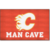 FANMATS 14403 Calgary Flames Man Cave UltiMat Rug - 5ft. x 8ft. | Sports Fan Area Rug, Home Decor Rug and Tailgating Mat