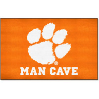 FANMATS 14538 Clemson Tigers Man Cave Tailgater Rug - 5ft. x 6ft. Sports Fan Area Rug, Home Decor Rug and Tailgating Mat