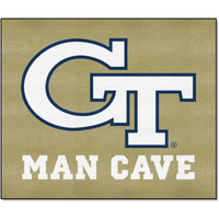 FANMATS 14550 Georgia Tech Yellow Jackets Man Cave Tailgater Rug - 5ft. x 6ft. Sports Fan Area Rug, Home Decor Rug and Tailgating Mat - GT Logo, Gold