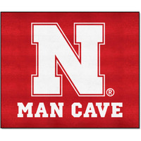 FANMATS 14682 Nebraska Cornhuskers Man Cave Tailgater Rug - 5ft. x 6ft. Sports Fan Area Rug, Home Decor Rug and Tailgating Mat - N Primary Logo, Red