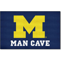 FANMATS 14671 Michigan Wolverines Man Cave UltiMat Rug - 5ft. x 8ft. | Sports Fan Area Rug, Home Decor Rug and Tailgating Mat