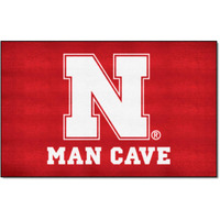 FANMATS 14683 Nebraska Cornhuskers Man Cave UltiMat Rug - 5ft. x 8ft. | Sports Fan Area Rug, Home Decor Rug and Tailgating Mat - N Primary Logo, Red