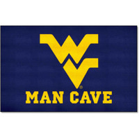 FANMATS 14723 West Virginia Mountaineers Man Cave UltiMat Rug - 5ft. x 8ft. | Sports Fan Area Rug, Home Decor Rug and Tailgating Mat