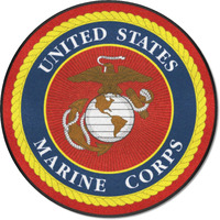 FANMATS 6683 U.S. Marines 44in. Round Rug - Home Decor