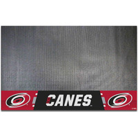 FANMATS 14229 Carolina Hurricanes Vinyl Grill Mat - 26in. x 42in. - Deck Patio Protective Mat | Oil, flame, and UV resistant