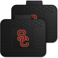 Fanmats University of Southern California Sports Team Logo Vehicle SUV Truck Floor Area Rug Backseat Utility Mats 2 Pack