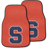 FANMATS 15952 Syracuse Orange Front 2-Piece Team Logo Carpet Car Mat Set, Front Row Automotive Floor Mats, Non-Slip Backing, Team Colors - Orange