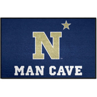 FANMATS 17343 Navy Midshipmen Man Cave Tailgater Rug - 5ft. x 6ft. Sports Fan Area Rug, Home Decor Rug and Tailgating Mat