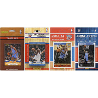 NBA Oklahoma City Thunder 4 Different Licensed Trading Card Team Sets, Brown, One Size