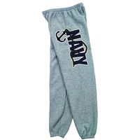 Fox Outdoor Products Navy Anchor Sweatpants, Grey, Large