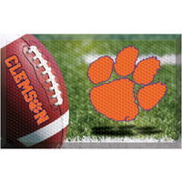 FANMATS 19186 Clemson Tigers Rubber Scraper Door Mat