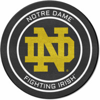 FANMATS 19539 Notre Dame Fighting Irish Hockey Puck Shaped Rug - 27in. Diameter, Hockey Puck Design, Sports Fan Accent Rug - ND Primary Logo