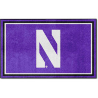 FANMATS 8743 Northwestern 4'X6' Rug, Team Color, 44 x71