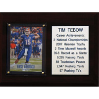 C&I Collectables NCAA Florida Gators Tim Tebo Career Stat Plaque, 6  x 8 , Bron