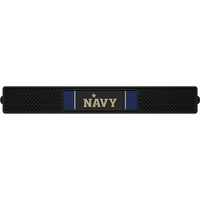 FANMATS 20623 Navy Midshipmen Drink Bar Mat - 3.25in. x 24in. - Durable Dish Drying Mat, Easy Clean, Counter Mat