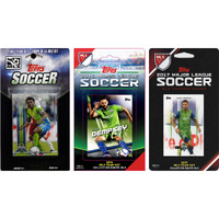 MLS Seattle Sounders Men's 3 Different Licensed Trading Card Team Sets, White