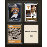 C&I Collectables NCAA Tennessee Volunteers Men's Peyton Manning Three Card Plaque, Brown, 8 X10