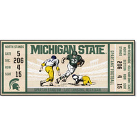 FANMATS 23169 COL -Michigan State Spartans Ticket Design Runner Rug - 30in. x 72in. | Sports Fan Area Rug, Home Decor Rug and Tailgating Mat