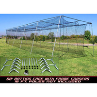 Cimarron Sports Outdoor Practice 60x12x1024 Batting Cage & Frame Corners