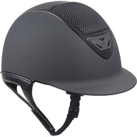 IRH XLT Horse Riding Helmet, Matte Black with Glossy Frame (Small)