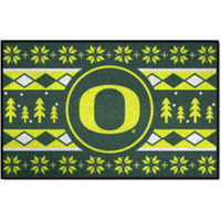 FANMATS 25849 NCAA - Oregon Ducks Holiday Sweater Starter Mat Accent Rug - 19in. x 30in. | Sports Fan Home Decor Rug and Tailgating Mat