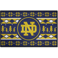 FANMATS 25847 NCAA - Notre Dame Fighting Irish Holiday Sweater Starter Mat Accent Rug - 19in. x 30in. | Sports Fan Home Decor Rug and Tailgating Mat