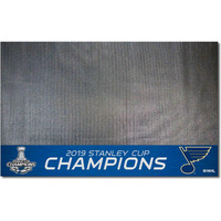 FANMATS 25312 St. Louis Blues Vinyl Grill Mat - 26in. x 42in. - Deck Patio Protective Mat | Oil, Flame, and UV Resistant - 2019 Stanley Cup Champions