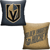 The Northwest Company NHL Vegas Golden Knights Double Sided Woven Jacquard Pillow, 20  x 20 , Invert