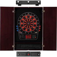 Viper by GLD Products 800 Electronic Dartboard, Metropolitan Espresso Cabinet, Laser Throw Line & Shadow Buster Dartboard Light Bundle