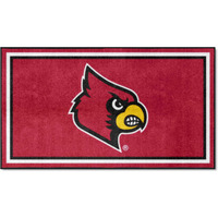 FANMATS 26890 NCAA Louisville Cardinals 3ft. x 5ft. Plush Area Rug | Sports Fan Area Rug, Home Decor Rug and Tailgating Mat