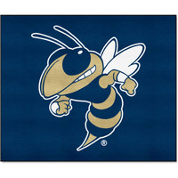 FANMATS 23993 Georgia Tech Yellow Jackets Tailgater Rug - 5ft. x 6ft. Sports Fan Area Rug, Home Decor Rug and Tailgating Mat - Buzz Logo, Navy