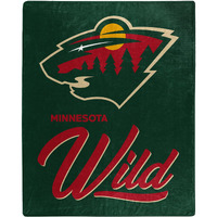 Northwest NHL Minnesota Wild Unisex-Adult Raschel Throw Blanket, 50  x 60 , Signature