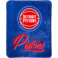 Northwest NBA Detroit Pistons Unisex-Adult Raschel Throw Blanket, 50  x 60 , Signature