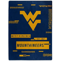 Northwest Company NCAA Digitize Design Plush Raschel Thow Blanket, 60 x80  (West Virginia Mountaineers)