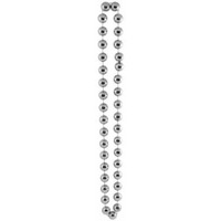 Beistle Halloeen Party Jumbo Party Silver Bead Necklace 22mm x 40  - 12 Pack (1/Card)